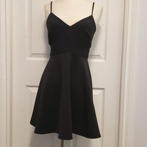 MYSTIC Black Mesh Panel Dress